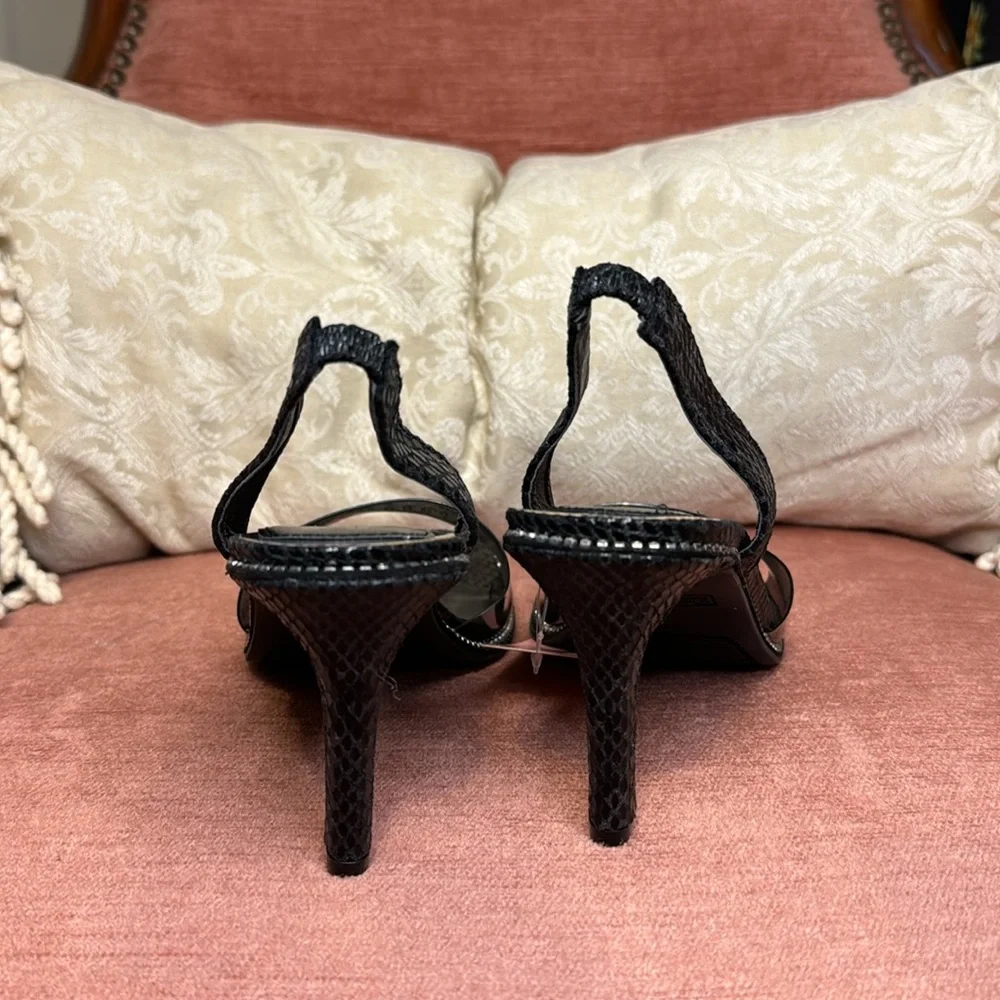 Juicy Couture Greysi Black Slingback heels Featuring with Rhinestones, size 8 - Picture 5 of 8